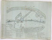 Plan visuel de Cheminon l'abbaye, Cheminon-la-Ville, Trois-Fontaine, Breday et Maurupt, XVIIIe s..