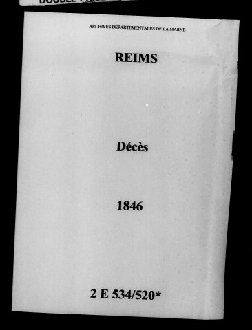 Reims. Décès 1846