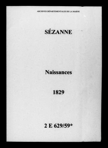Sézanne. Naissances 1829