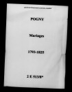 Pogny. Mariages 1793-1825