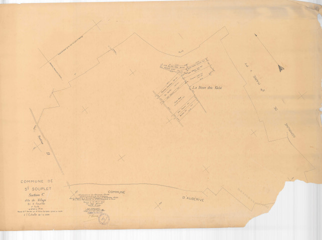 Saint-Souplet-sur-Py (51517). Section C3 échelle 1/2500, plan mis à jour pour 1923, plan non régulier (papier).