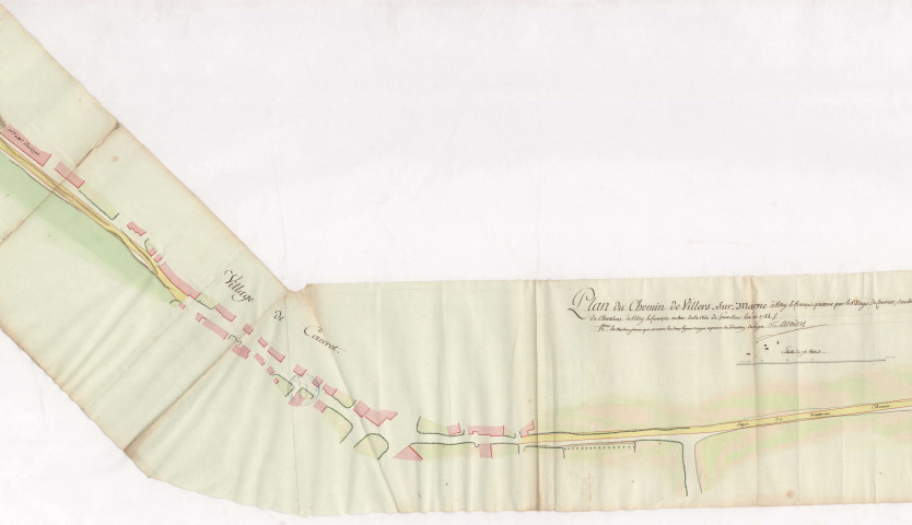Plan d'un chemin de Villers-sur-Marne à Vitry, 1784.