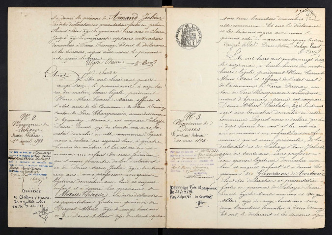 Faux-Fresnay. Naissances 1893-1912