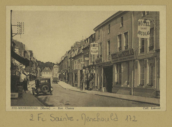 SAINTE-MENEHOULD. Rue Chanzy / Combier, photographe à Mâcon. Collection Laurent 