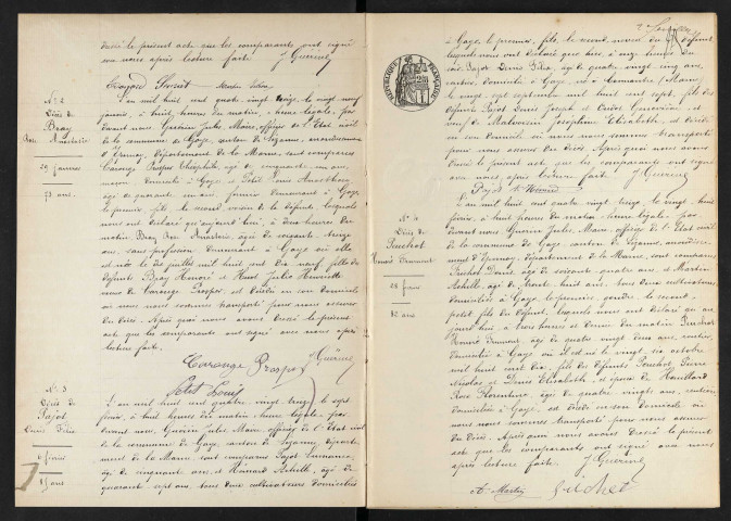 Gaye. Décès 1893-1929