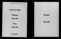 Loisy-en-Brie. Mariages, décès 1861-1899