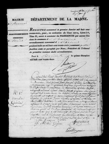 Baconnes. Naissances, publications de mariage, mariages, décès 1833-1842