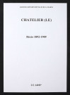 Châtelier (Le). Décès 1892-1909