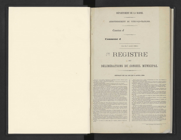 Délibérations municipales.