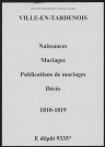 Ville-en-Tardenois. Naissances, mariages, décès 1810-1819