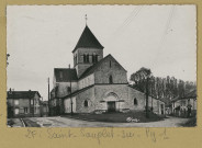 SAINT-SOUPLET-SUR-PY. L'Église et la Poste.
(71 - Mâconimp. Combier CIM).[vers 1950]