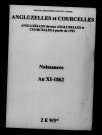 Angluzelles-et-Courcelles. Naissances an XI-1862