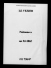 Vézier (Le). Naissances an XI-1862