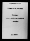 Ville-sur-Tourbe. Mariages 1793-1870