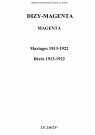 Magenta. Mariages, décès 1913-1922
