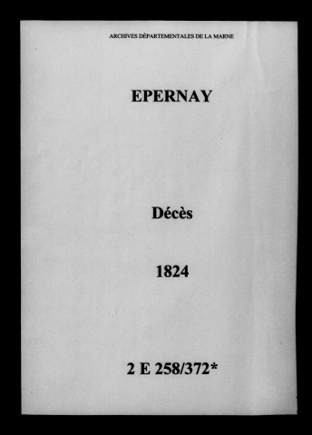 Épernay. Décès 1824