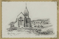 OGER. Église d'Oger (Marne) 1846.