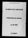 Florent. Publications de mariage an XI-1901