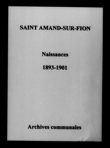 Saint-Amand. Naissances 1893-1901
