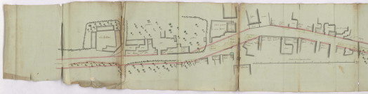 RN 51. Plan de la traverse de Baye par Coluel, 1778.