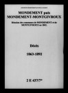 Mondement-Montgivroux. Décès 1863-1892