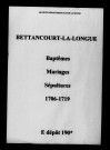 Bettancourt-la-Longue. Baptêmes, mariages, sépultures 1706-1719