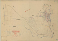 Courcelles-Sapicourt (51181). Section B1 échelle 1/1000, plan mis à jour pour 1940, plan non régulier (papier).