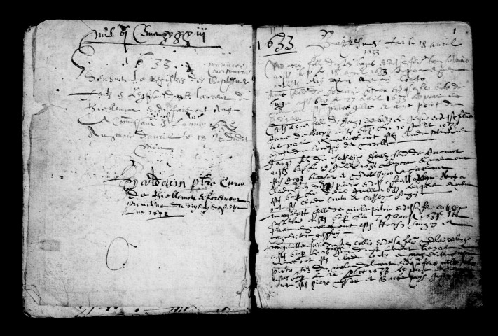 Thiéblemont. Baptêmes, mariages, sépultures 1633-1667