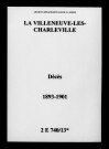 Villeneuve-lès-Charleville (La). Décès 1893-1901