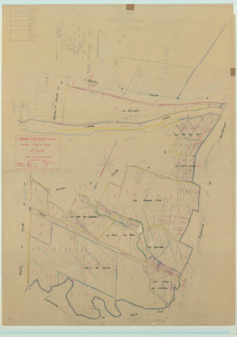 Saron-sur-Aube (51524). Section C4 échelle 1/2500, plan mis à jour pour 01/01/1949, non régulier (papier)