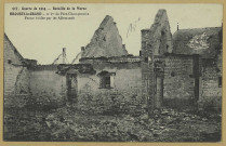 BROUSSY-LE-GRAND. 97-Guerre de 1914-Bataille de la Marne. Broussy-le-Grand 11 km de Fère Champenoise-Ferme brûlée par les Allemands / L.M., photographe.