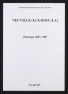 Neuville-aux-Bois (La). Mariages 1892-1909