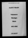 Saint-Vrain. Naissances, mariages, décès 1813-1842