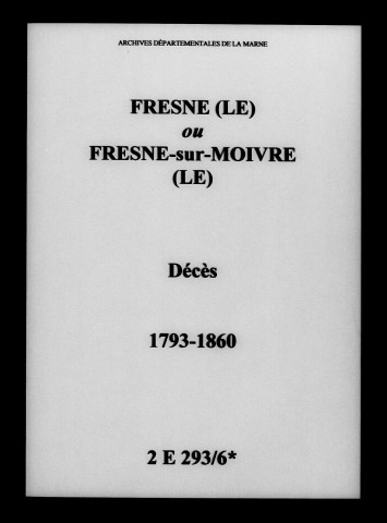Fresne (Le). Décès 1793-1860