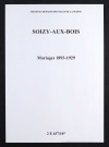 Soizy-aux-Bois. Mariages 1893-1929