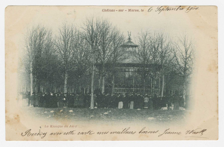 CHÂLONS-EN-CHAMPAGNE. Le Kiosque du Jard.
s.l.s.n.Sans date