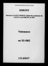 Soigny. Naissances an XI-1862