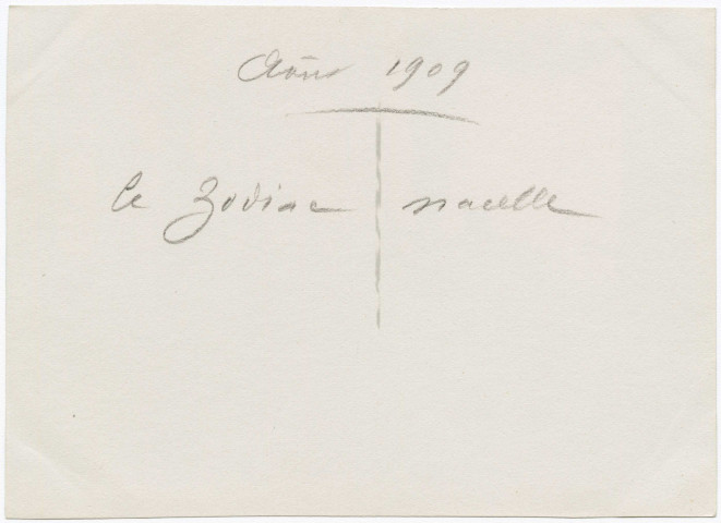 Le Zodiac nacelle, août 1909