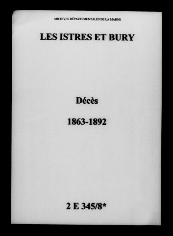 Istres-et-Bury (Les). Décès 1863-1892