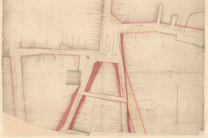 Plan de Reims. Plan du quartier Lumière, 1750.