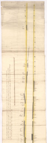 Route nationale 4. Plan des alignements du faubourg de Vaux à Vitry-le-François, 1769.