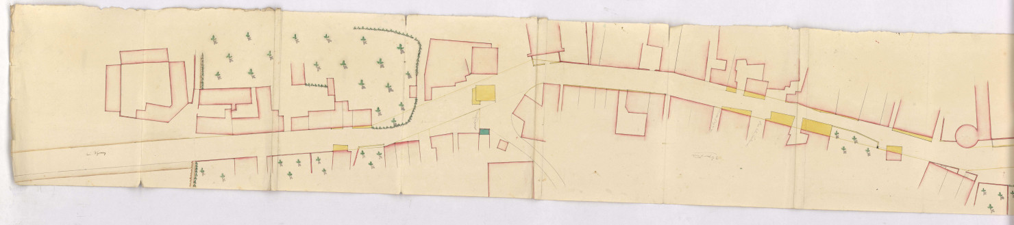 RN 51, plan de la traverse de Baye, 1778.