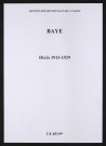 Baye. Décès 1913-1929
