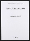 Contault. Mariages 1910-1929