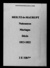 Heiltz-le-Maurupt. Naissances, mariages, décès 1813-1822