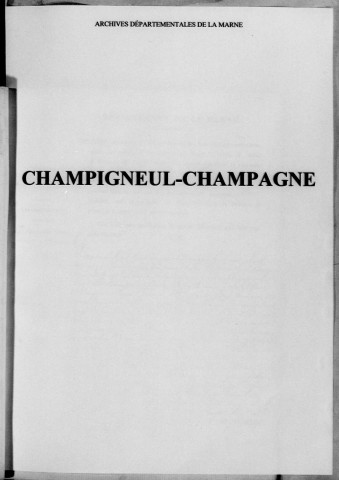 Champigneul-Champagne. Naissances 1872