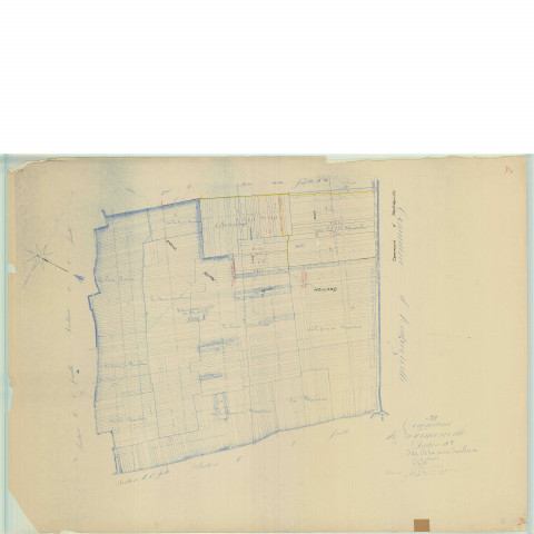 Warmeriville (51660). Section D3 échelle 1/2500, plan mis à jour pour 1958, plan non régulier (papier).