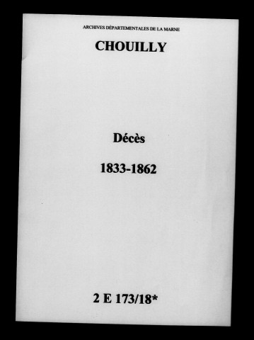 Chouilly. Décès 1833-1862
