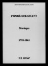 Condé-sur-Marne. Mariages 1793-1861