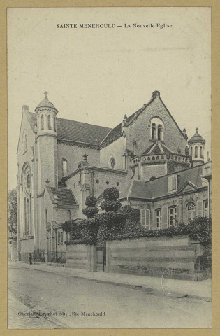 SAINTE-MENEHOULD. La Nouvelle Église / Oberlaender, photographe à Sainte Menehould.
Ste-MenehouldÉdition Oberlaender.[avant 1914]